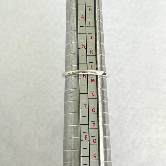 Sterling Silver 925 Oval Amethyst Cabochon Kitty Cat Band Ring Size 6 Cat Lover - Picture 9 of 16